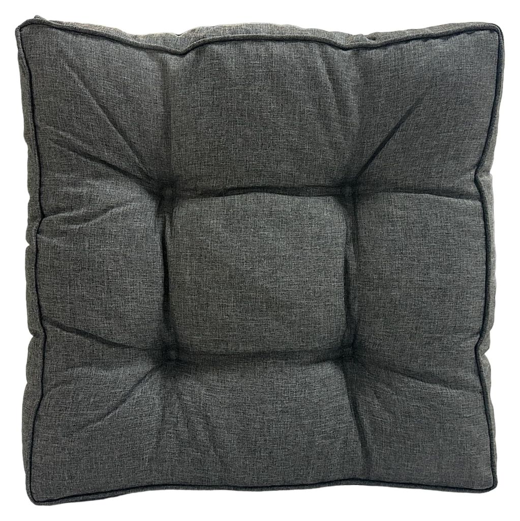 Pillows24 - Loungemöbel Kissen - Sitzkissen 50x50 für Outdoor | Wasser- & UV-beständig | Polster für Rattanmöbel | EU | Graphit