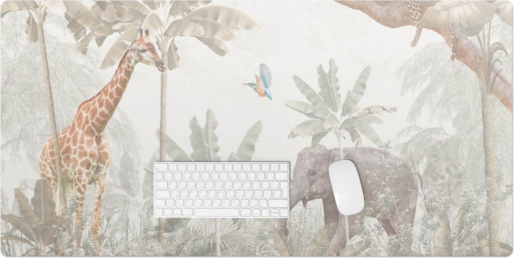 Exotischer Dschungel – Schreibtischunterlage – Rutschfeste Tischunterlage – Schreibtischmatte für Büro & Zuhause – Schreibunterlage – M...