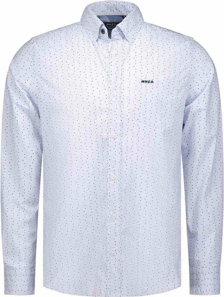 Nza New Zealand Niko Langarmhemd Blau S Mann Blau S