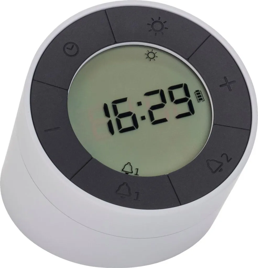 Réveil à Quartz TFA Dostmann 60.2029.10 Anthracite avec Alarme Double