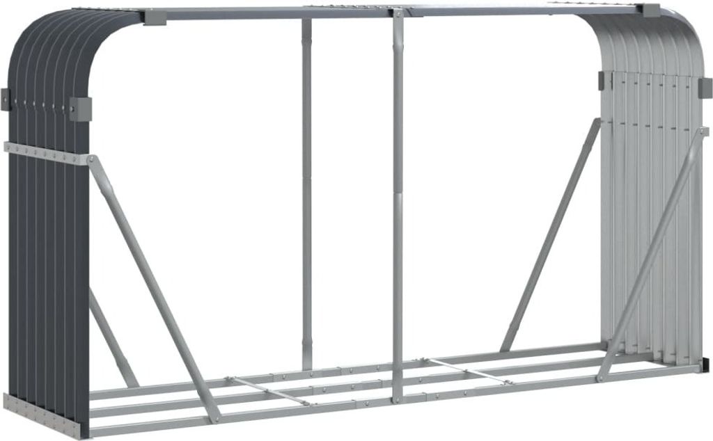 vidaXL Wiata na drewno opałowe antracyt 180x45x100 cm Stal Zdjęcie produktu 