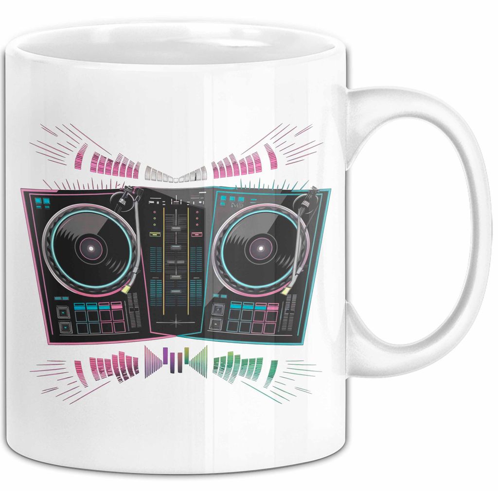 DJ Tasse Geschenkidee für Musikmixer Fans (Weiß)