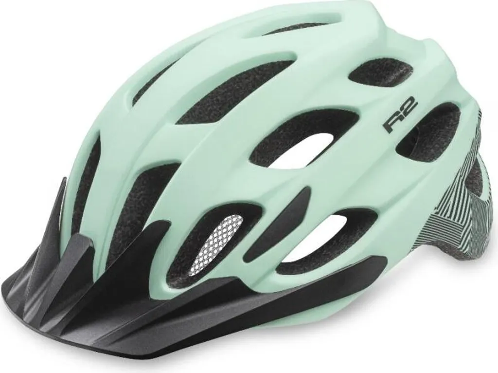 Casque R2 Cliff menthe mat S 52-56 cm léger avec ventilation active