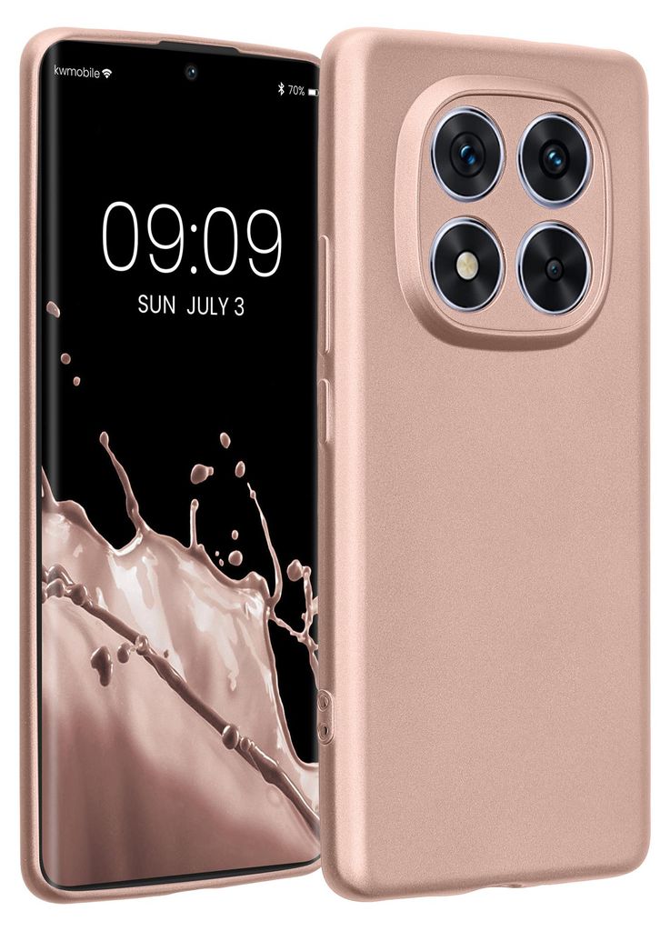 kwmobile Handyhülle für Xiaomi Redmi Note 14 Pro 5G / Poco X7 Hülle - weiche Silikon Case metallisch schimmernd - Schutzhülle Cover - Metallic