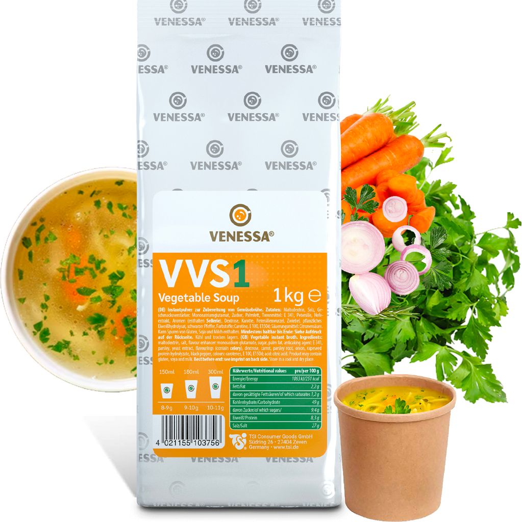 VENESSA VVS1 Gemüsesuppe 1kg Vending - Vegetarisch Instant Produktbild 
