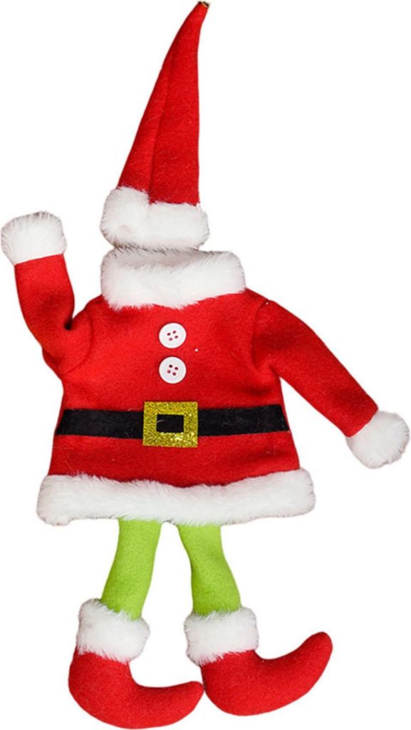 Weinflaschenhülle im Weihnachtsmannkostüm, weihnachtliche Weinflaschendeckelhüllen mit Bein und Hut, Tafelaufsatz für den Esstisch an Feiertage...