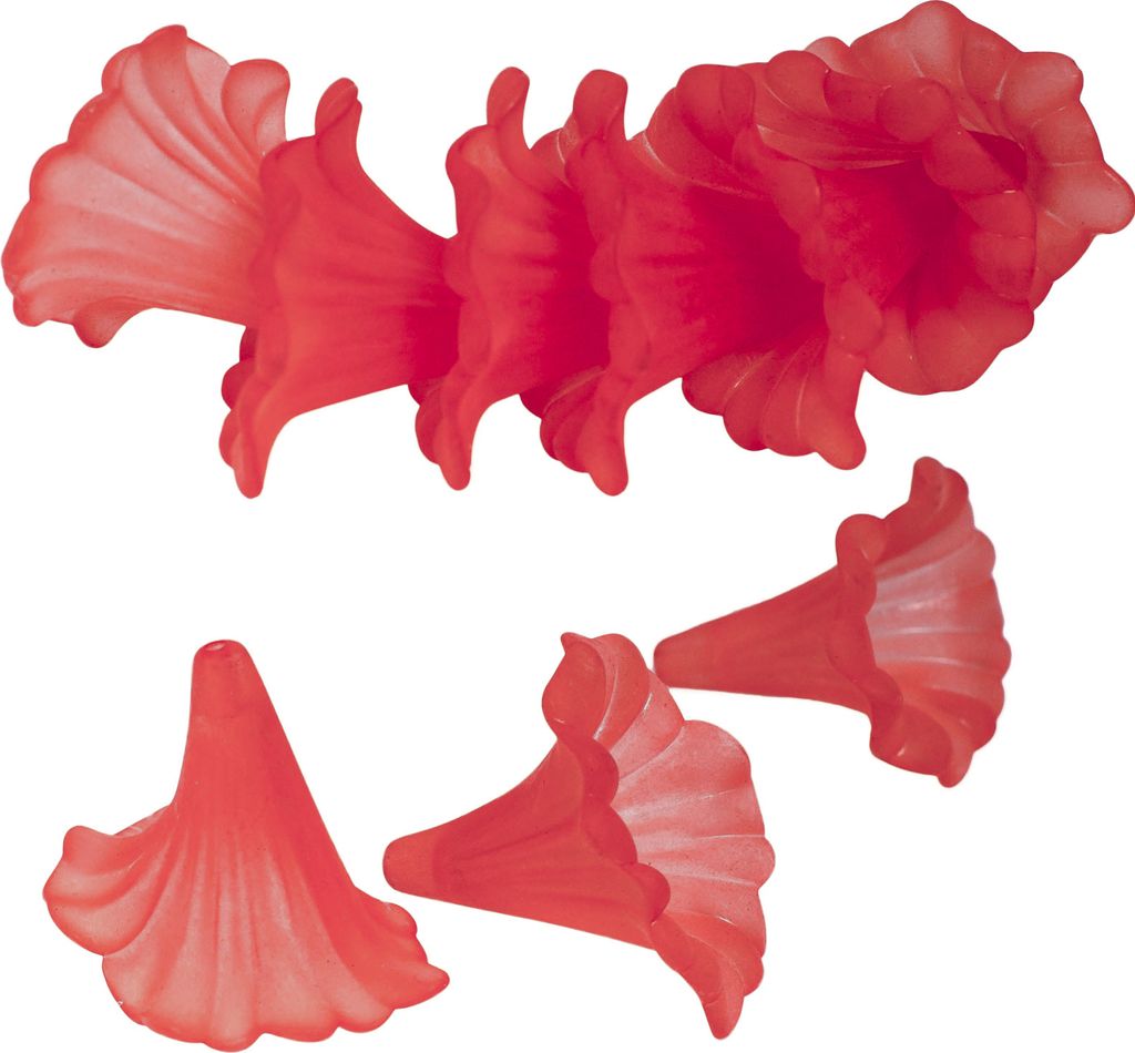 Blütenkelch-Perlen 10er-Pack 41x35mm Kelche Lilien Röcke Blumenkelch Farbauswahl