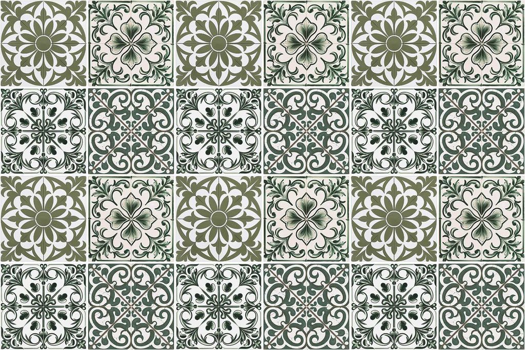 Fliesenaufkleber 15x15 cm – 24 Stück – Selbstklebend – Wasserfest – Pflegeleicht – Hitzebeständig – Für Küche & Bad – Blumenmotiv...