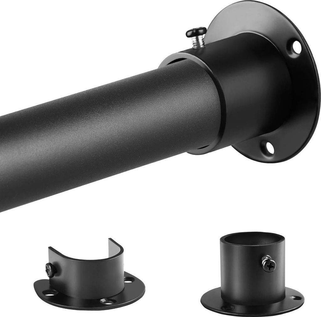 Šatní tyč, rozměry 74–250 cm, průměr 32 x 28 mm, kulatá, Obrázek produktu 