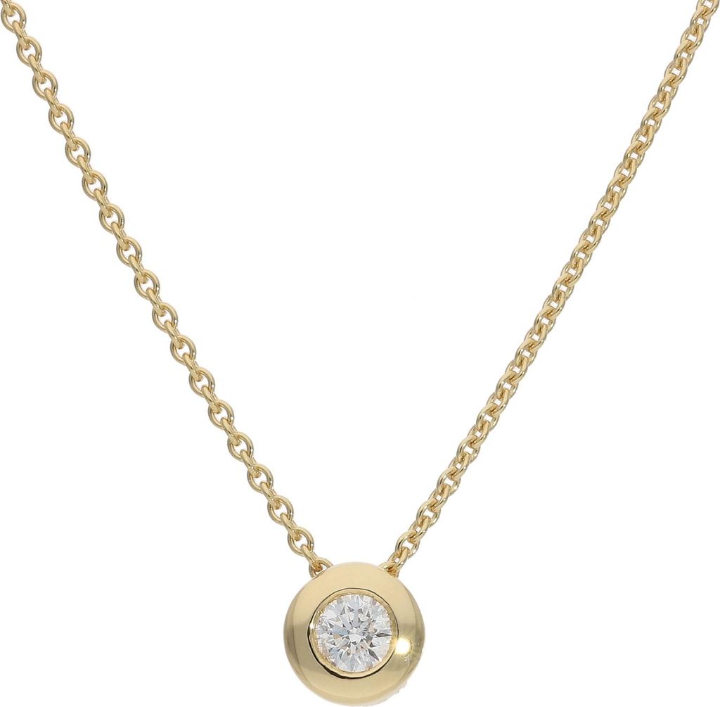JuwelmaLux Kette Gelbgold 585er 14 Karat mit Brillant 0,15 Produktbild 