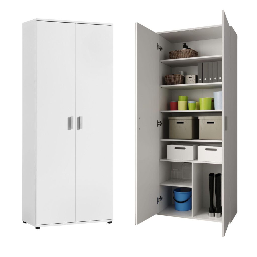 Mehrzweckschrank 75 cm breit mit Einlegeböden 75x35x184 cm Produktbild 