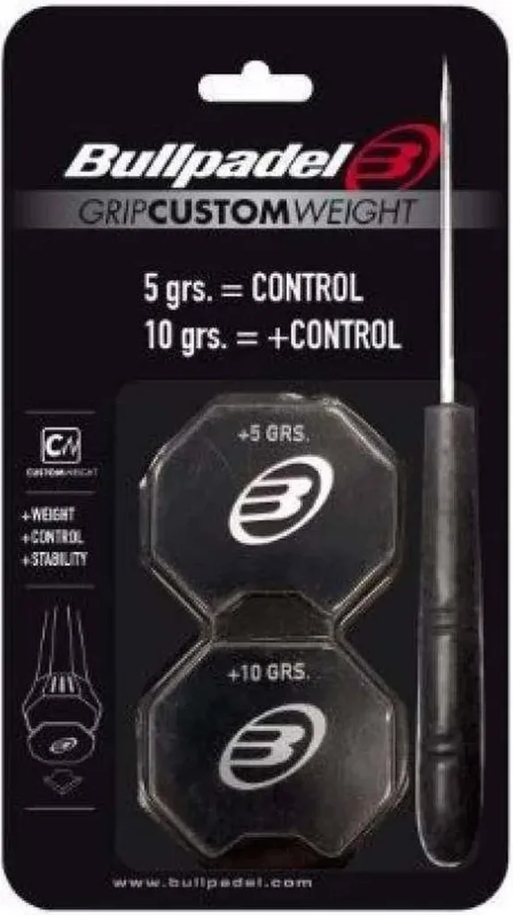 Bullpadel CustomWeight Noir pour Raquette de Padel - Poids Taille Unique