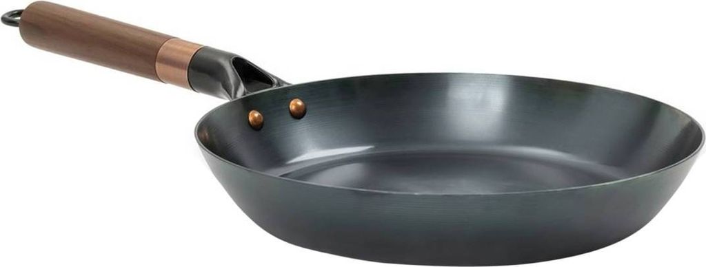 Barebones Camping Pfanne 24cm "Steel Skillet" Retro Vintage Holzgriff abnehmbar