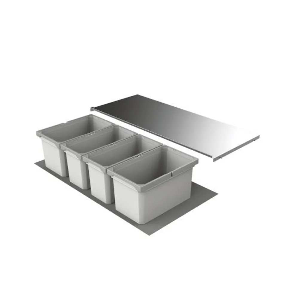 Solution Tri Sélectif Cuisine Naber Cox Box 1T 1000-4 - Bac Gris Clair