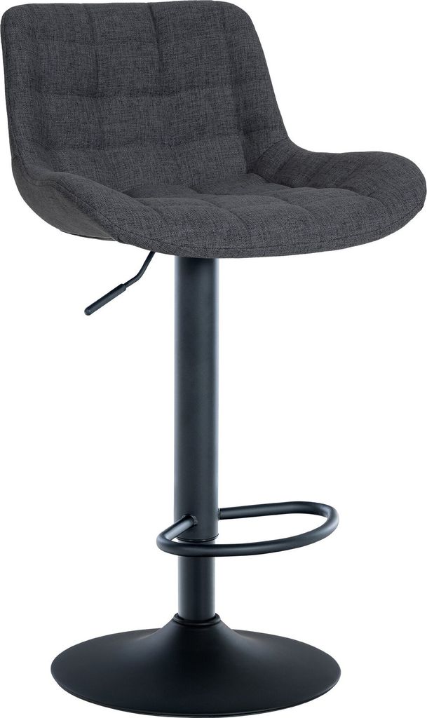 CLP Barhocker Tover 360° drehbar und in der Höhe verstellbar Farbe schwarz Material Stoff
