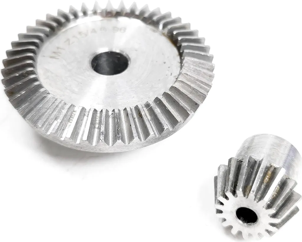 Engrenage conique module 1 pour réduction de bruit et friction