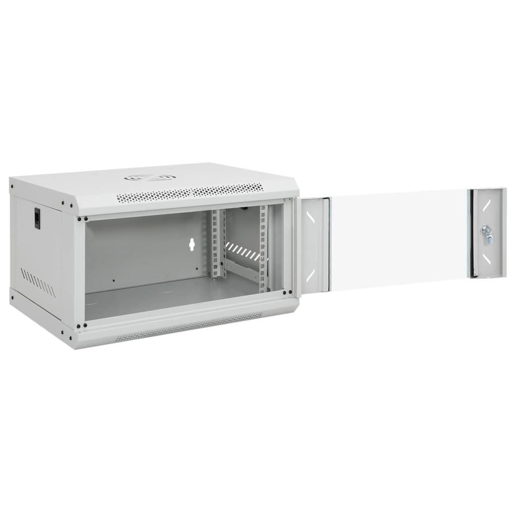 vidaXL 6HE Wandmontierter Netzwerkschrank 19" IP20 53x40x30 Produktbild 