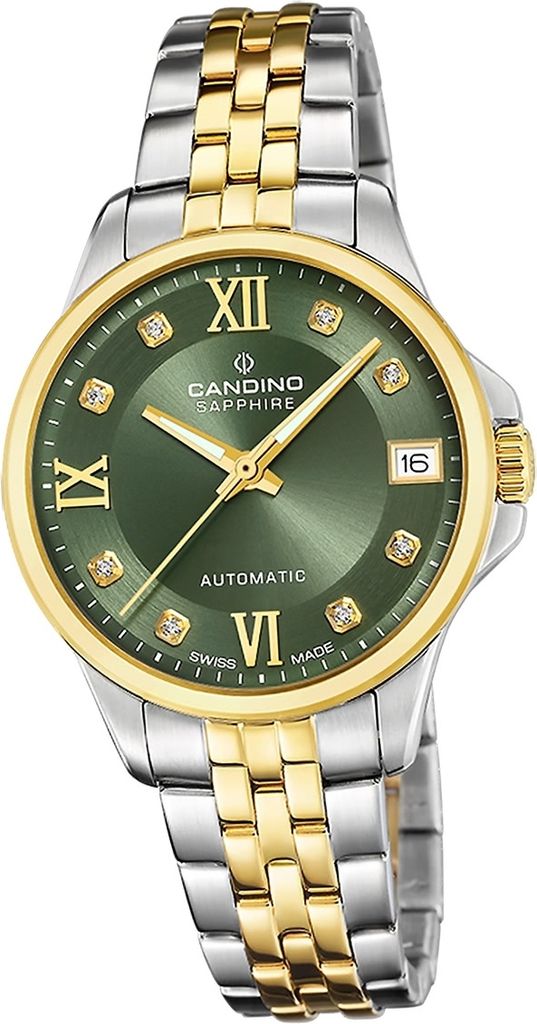 Candino Edelstahl Damen Uhr Analog Luxus Armbanduhr silber gold Automatik D2UC4771/4