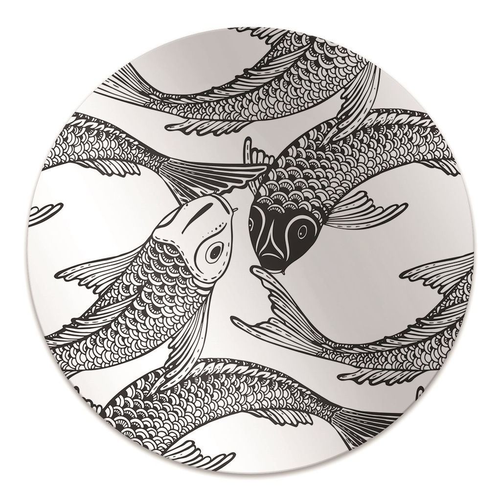 Rundmatte - Stuhlunterlage Bürostuhlunterlage - Rund Ø 100 cm - Bodenmatte - Fußmatte - Koifisch