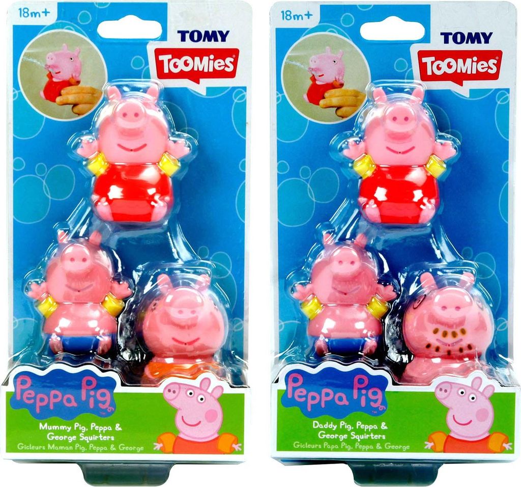 Tomy Peppa Pig Figure Spruzzatori d'acqua, 3 pz. Immagine del prodotto 