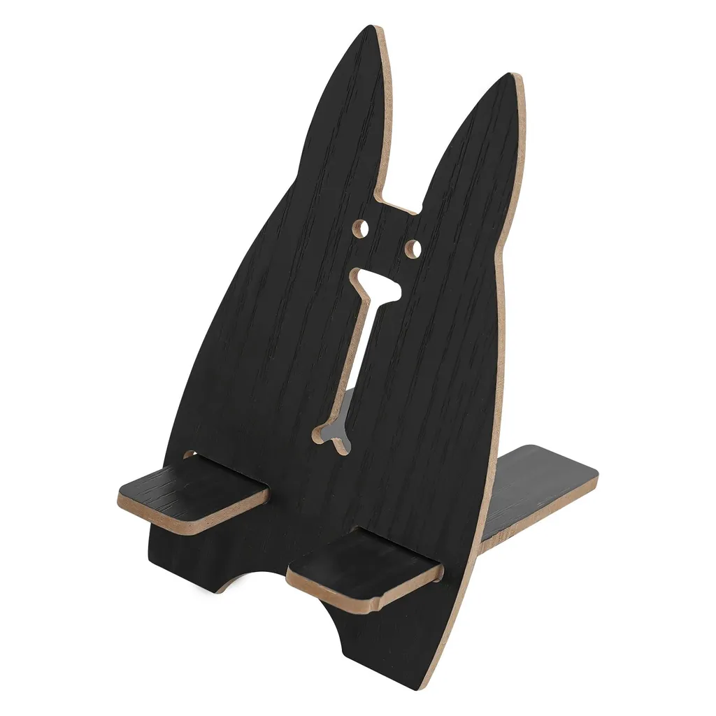 Support écran pour bureau, rangement documents verrouillable, noir mat - 5
