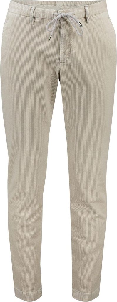 Alberto Jump Pantalon Chino beige elastischer Bund Ripp
