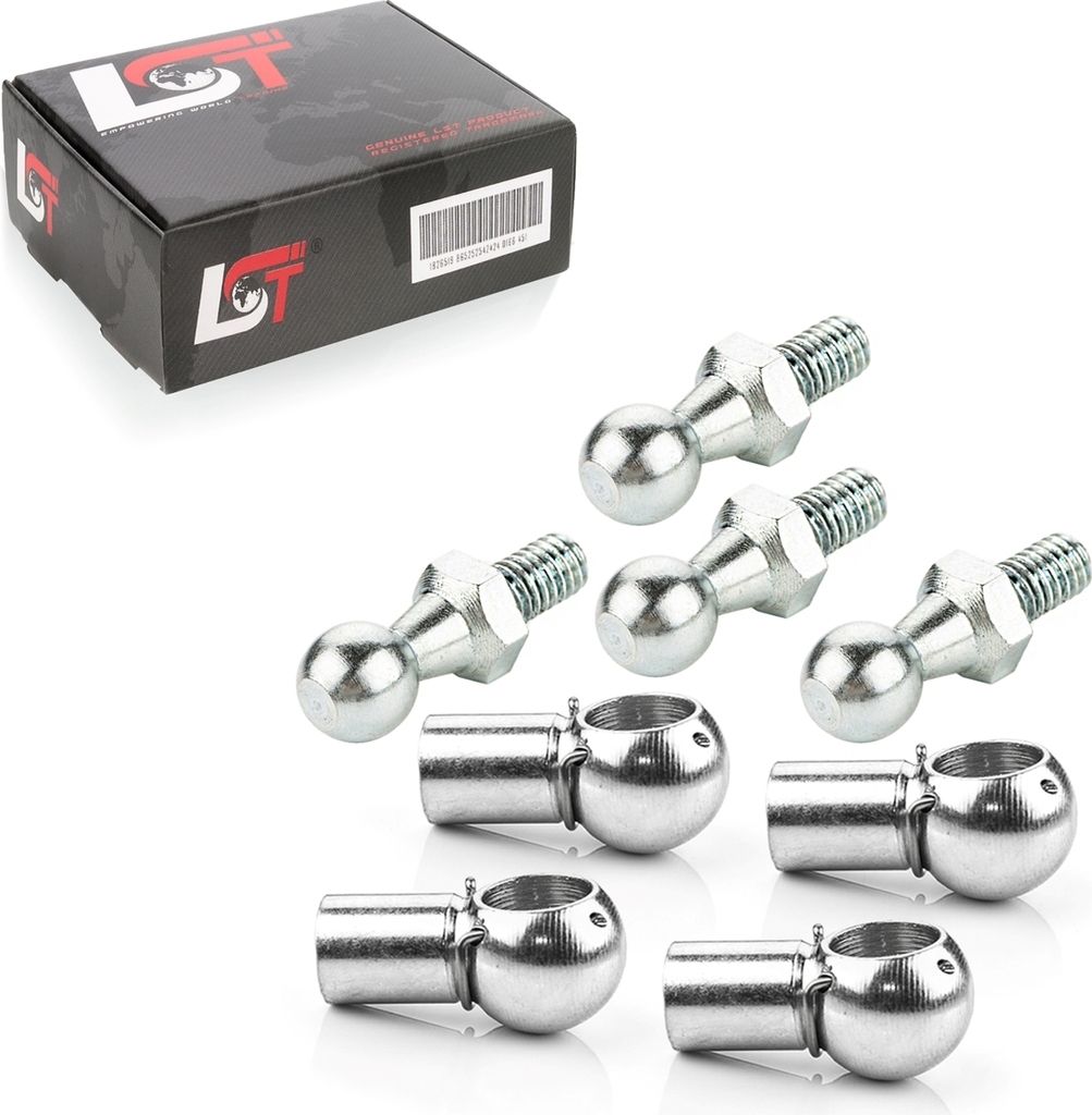 4x Kugelpfanne mit Kugelzapfen M6 10mm für JAGUAR MAYBACH MERCEDES DAIMLER