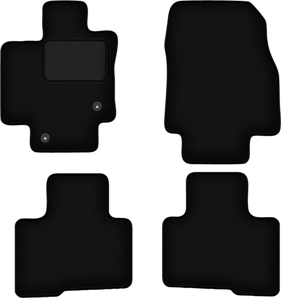 Schwarze Velours-Fußmatten für: Toyota Highlander IV SUV (2021-)