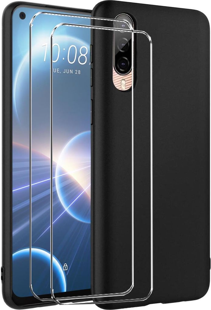 2in1 Schutz Cover Set für das HTC U23 Pro besteht aus 2x 9H Produktbild 