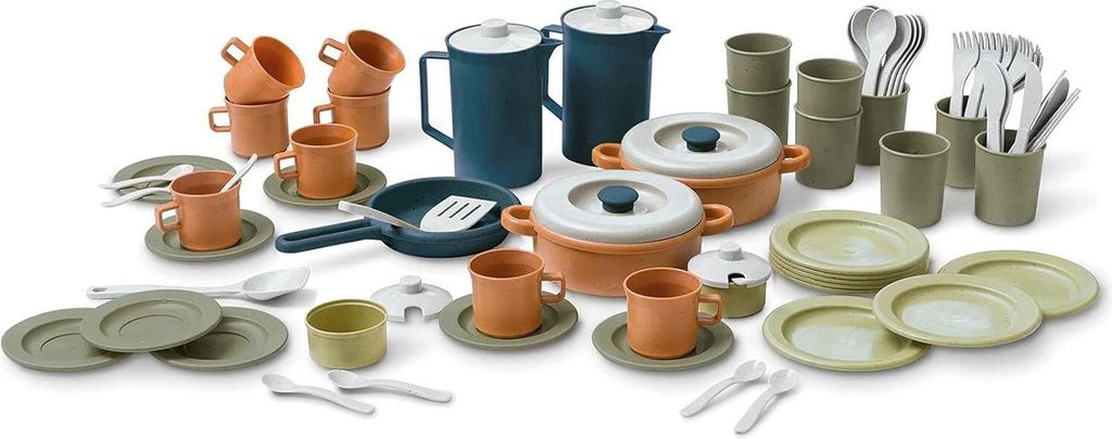 Dantoy BIOplastic grote eetset (donkerblauw/79-delig) Produktbild 