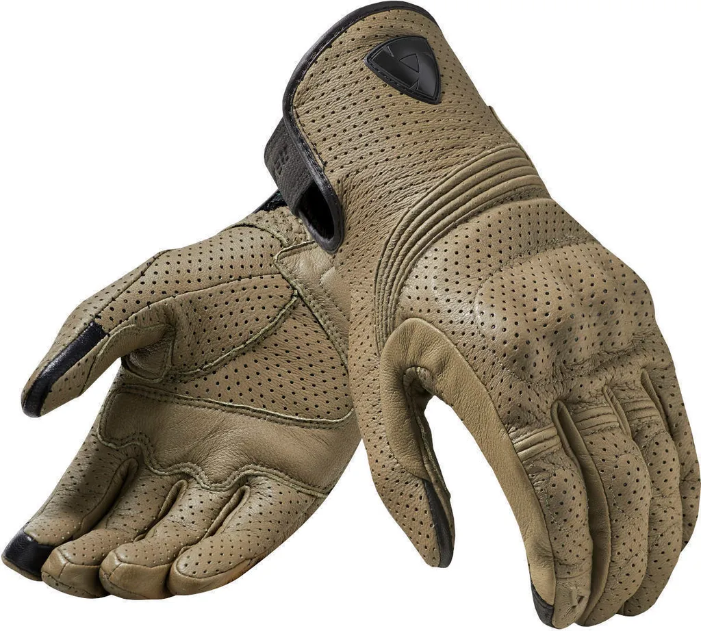 Gants de moto en cuir perforé Revit Avion 3 naturel pour été