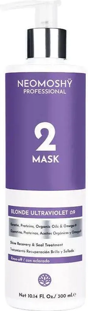 Maschera Blonde Ultraviolet Ω9 300ml - Addio Giallo Paglia sui Capelli