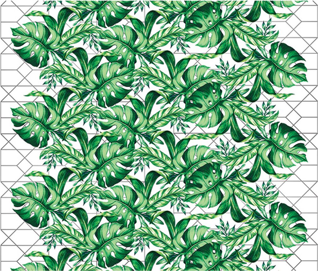 Coloray Fototapete 152x104 cm Latextapete Magicstick - Leaves Geometric