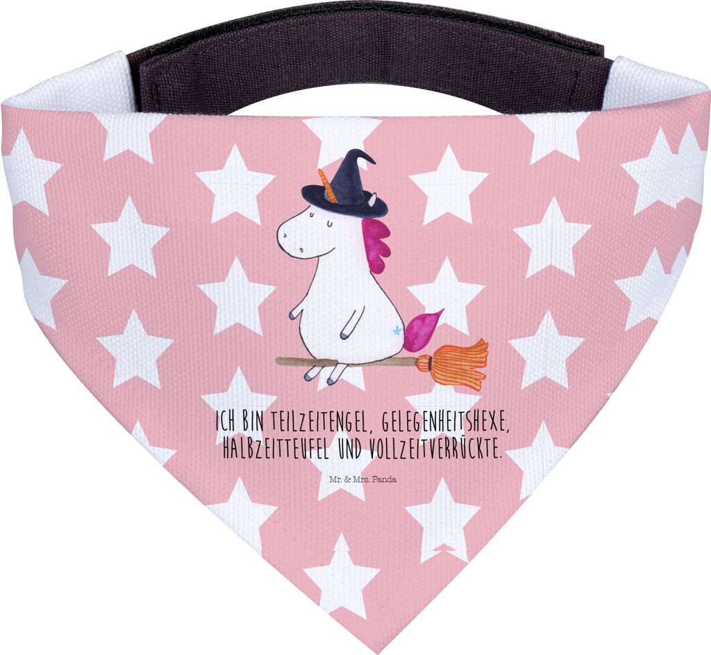 Mr. & Mrs. Panda Halstuch Hund Einhorn Hexe - Rot Pastell - Geschenk, Leben, Hunde, Engel, Unicorn, Freundin, Frau, Schal, Für, Tuch, Teufel, Einh...