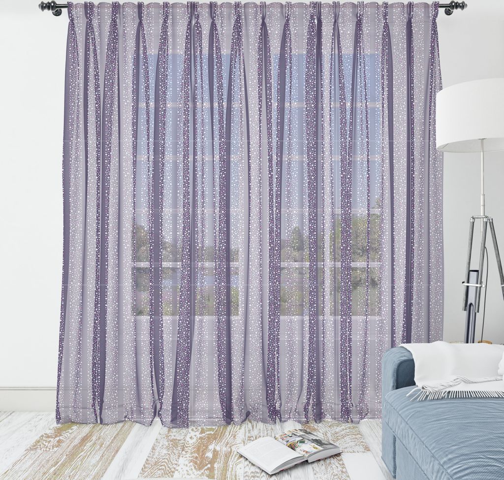 ABAKUHAUS asbtract Wandteppich, Violett-Ton Bubbles Vertikale breite Bänder Forming, Wohnzimmer Schlafzimmer seidiges Satin Wandtuch, 160 cm x 27...