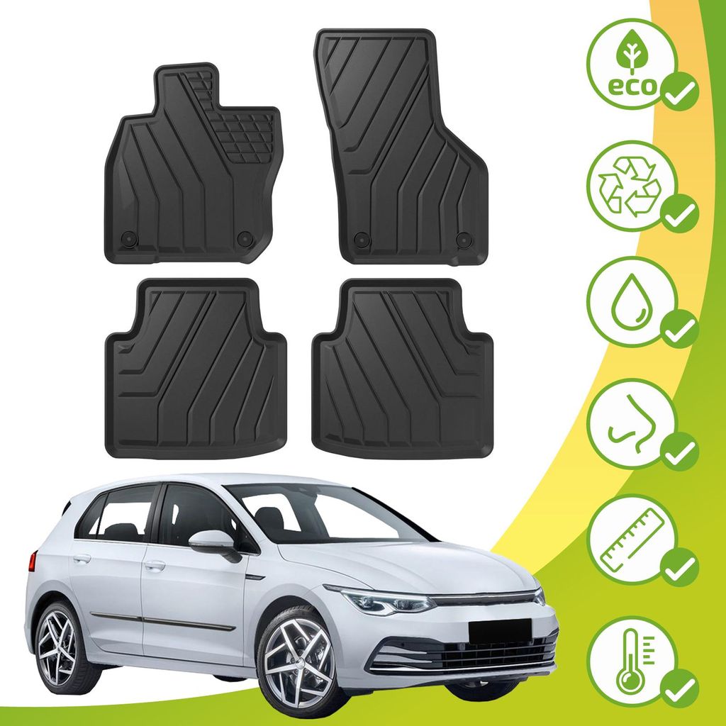 Tappetini Ecologici Con Materiali Riciclati Per VW Golf 8  Immagine del prodotto 