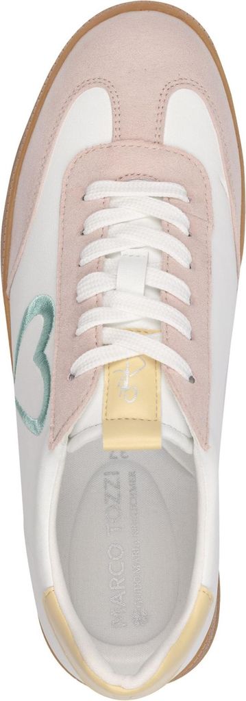 MARCO TOZZI Damen Retro Sneaker Herz Stickerei 2-83701-44, Größe:39 EU, Farbe:Grün