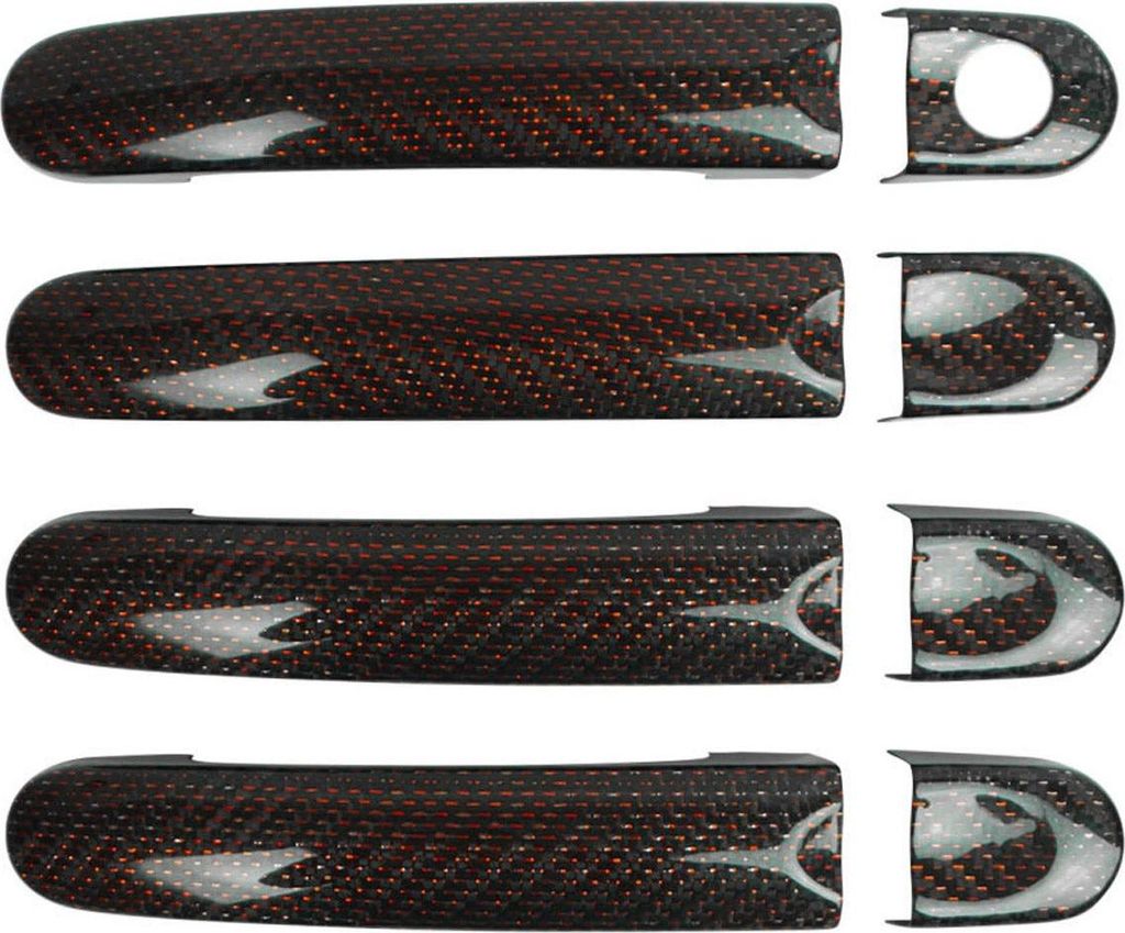 Türgriff Blende Türgriffkappe für VW Caravelle T5 2003-2015 4Tür H2 Carbon Rot