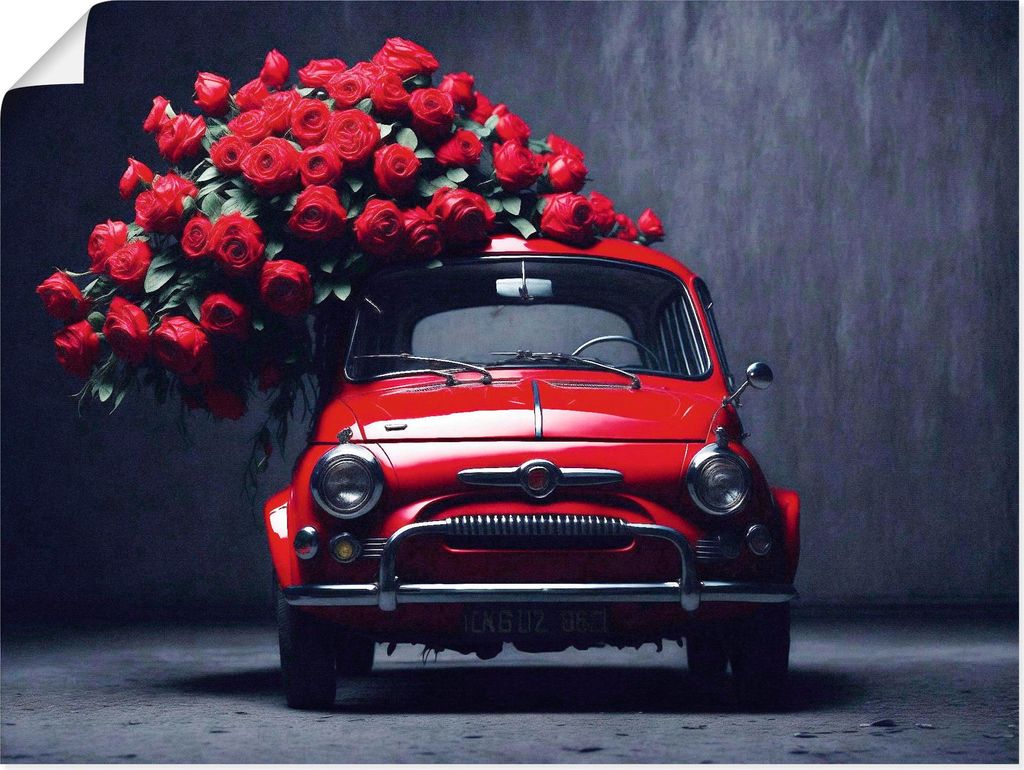 ARTland Poster Rote Rosen für den kleinen Italiener Größe: 40x30 cm