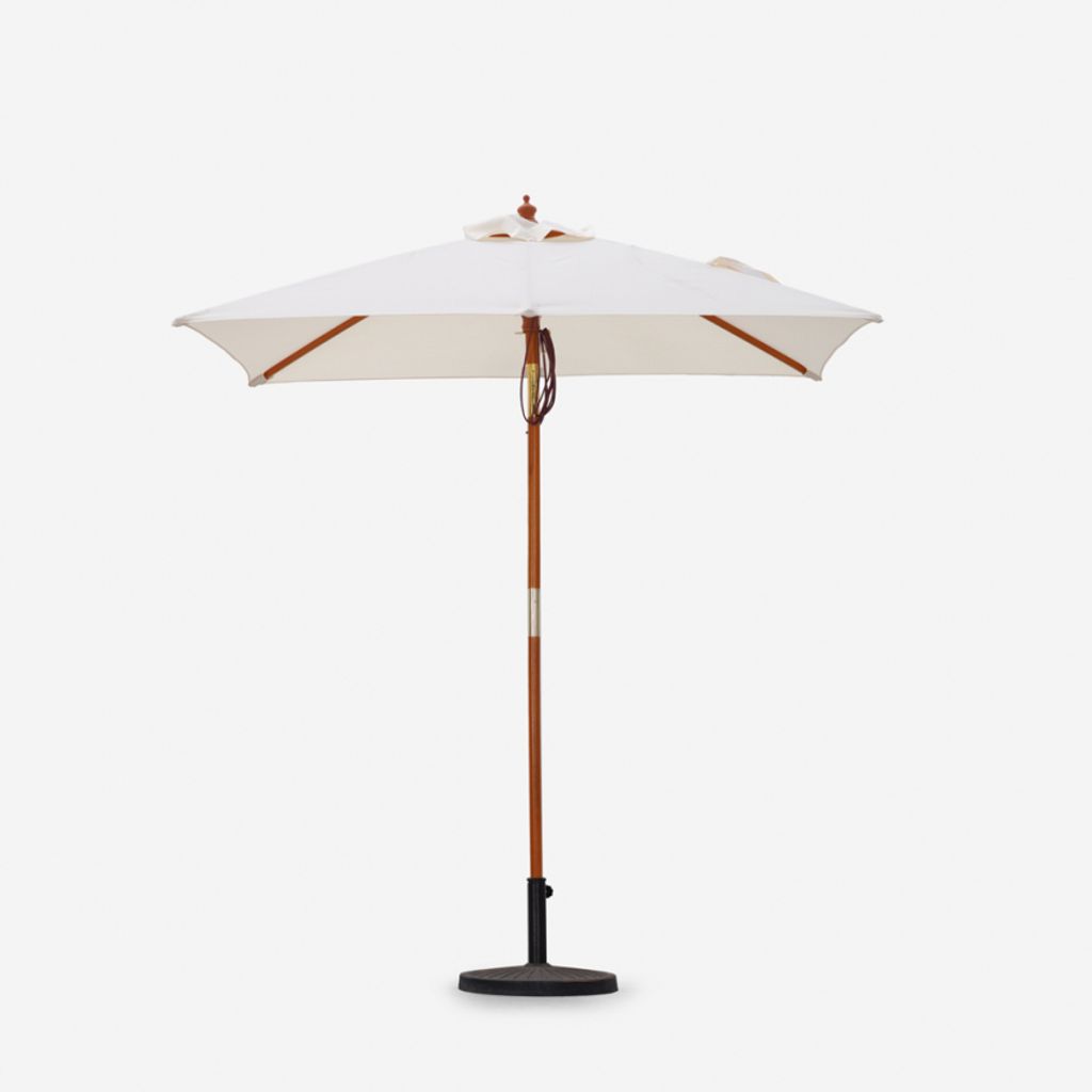 Sonnenschirm für Terrasse Garten zentrale Stange UV-Schutz 200x150cm Ormond