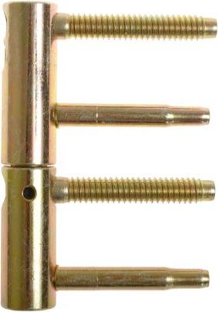 Pol-soft Einschraubscharnier mit Verstellung fi 20 mit Schutz, gelb verzinkt