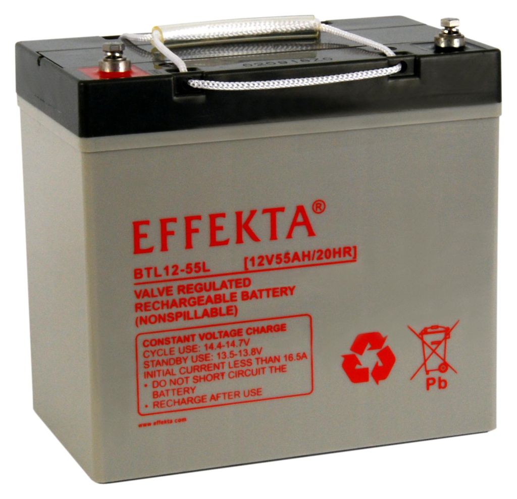 Effekta BTL 12-55L : batterie plomb-acide AGM 12V 55Ah – Image du produit 