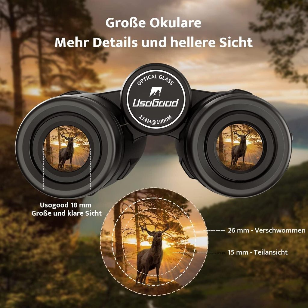 Dalekohled Usogood 10x42 10x42 HD Kompaktní dalekohled pro Obrázek produktu 3