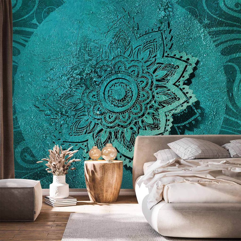 Vlies Fototapete - Azure Flower 200x140 cm Orient f-A-0509-a-d