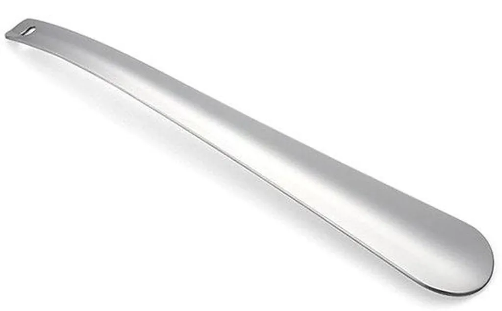 Chausse-pied en acier inoxydable argenté, modèle long de 52 cm robuste