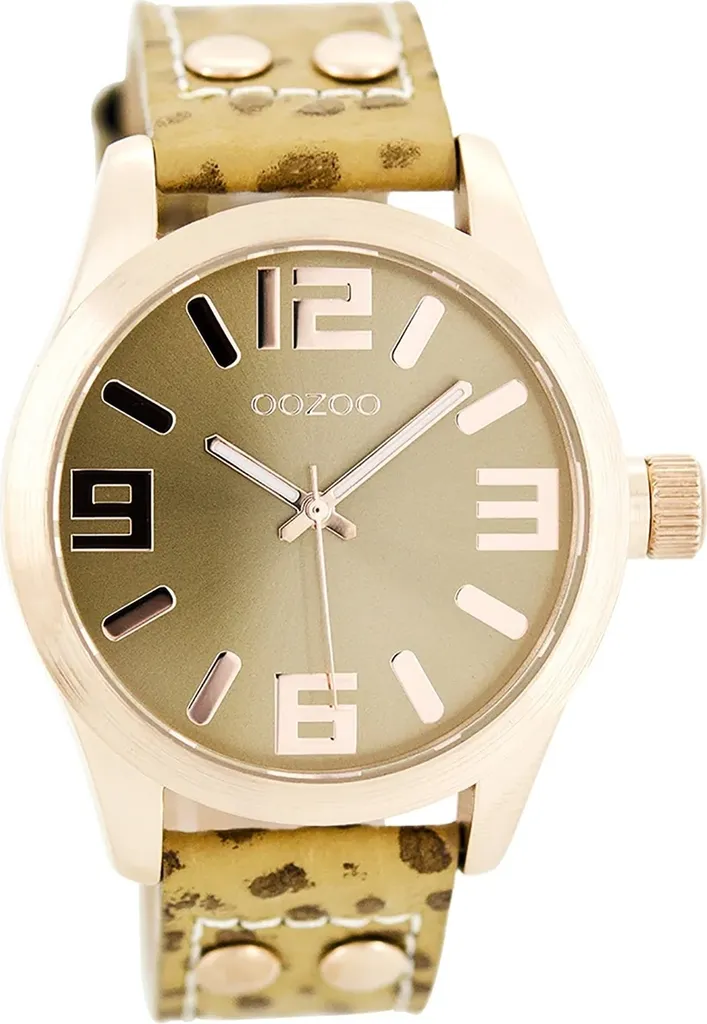 Oozoo UOC8015A: Orologio Analogico Donna Minimal in Pelle Gialla