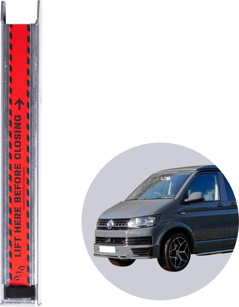 040Parts Heckklappenaufsteller BREIT kompatibel für VW T5, T6, T7 Transporter Zubehör oder Multivan Zubehör Heckklappenunterstützung