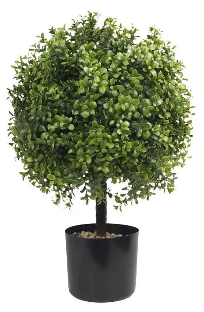 Buis Artificiels pour Balcon et Terrasse - Lot de 2 Boules 50cm Roses