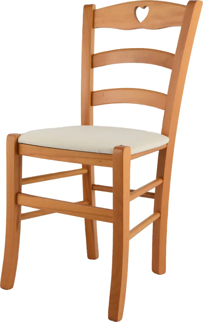 Sedia Cucina Legno Miele Tommychairs Modello Cuore - Offerta Online
