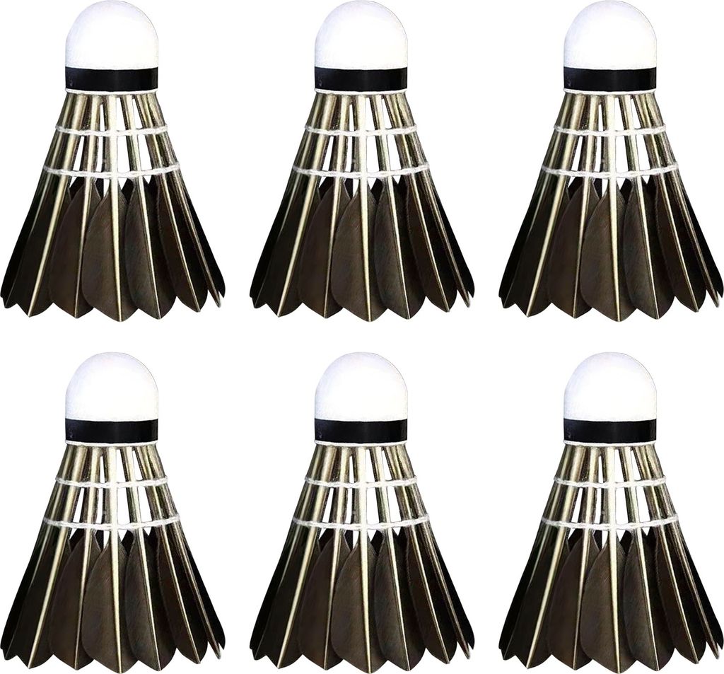 3/6/12 Stück Badminton-Federbälle, schwarze Federbälle mit Entenfedern, Badmintonbälle für Sporttraining im Innen- und Außenbereich